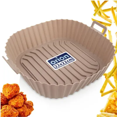 Obrázek produktu pro Orion | Vložka do fritézy Air Fryer - Bez oleje - Ze silikonu - 22 cm - Béžová - Pečicí papír do fritézy Air Fryer