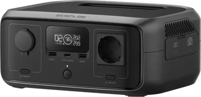 Produktbild von EcoFlow RIVER 3, Lithium-Eisen-Phosphat (LiFePO4), AC, Zigarettenanzünder, Solar, 245 Wh, 300 W, 305 W, 600 W