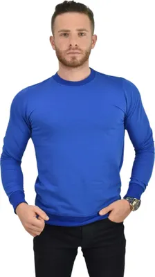 Produktbild von Sweatshirt Hoodie Rundhalsform Royyen 31200 Herren – BLAU / L