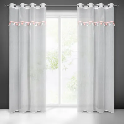 Produktbild von Eurofirany 418360, Durchscheinend, Weiß, Einfarbig, Polyester, Ring, 50 g/m²