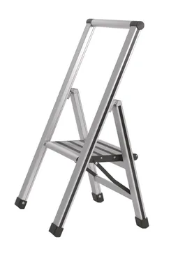 Produktbild von WENKO Haushalts Klapptritt Leiter Tritt Anti Rutsch XXL Stufe Alu Design Halt