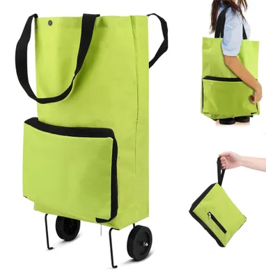 Produktbild von Faltbarer Einkaufswagen – 3-in-1 Einkaufstrolley – Einkaufswagen mit Sackkarrenfunktion – Wasserabweisend – 600D Oxford-Gewebe – Zusammenklappbar