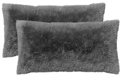 Produktbild von vidaXL Kissenbezug 2 pcs HEERLEN Hellgrau 40 x 70 cm PV Fleece