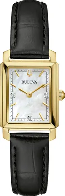 Zdjęcie produktu dla Bulova 97P166 Damski zegarek na rękę Sutton ze skórzanym paskiem