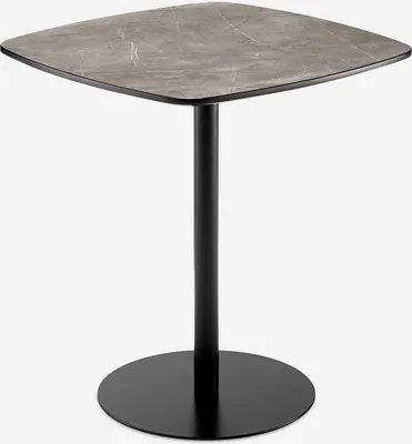 Produktbild von Esstisch 70x70cm für Restaurant Küche schwarz Marmoreffekt Mikee+