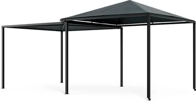 Obrázok produktu pre Blumfeldt ShadeMax altánok 3x3 - Rozšíriteľný 3x6, nehrdzavejúci kovový rám, strecha z polyesteru UV30+ PA, odolný voči poveternostným vplyvom, tmavosivý