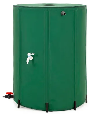 Imagen del producto de Depósito plegable para agua de lluvia - 500 litros - Verde oscuro - Depósito de agua de PVC - Depósito de agua para jardín - Recogida de agua de lluvia