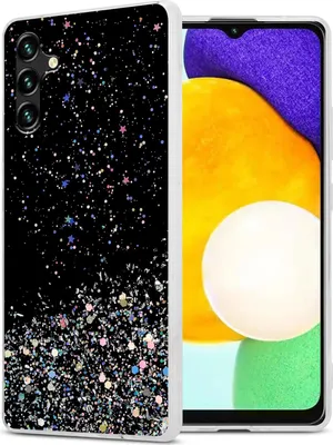 Produktbild von Cadorabo Hülle für Samsung Galaxy A13 5G Schutz Hülle in Schwarz Handyhülle TPU Etui Glitter Cover Case Glitzer