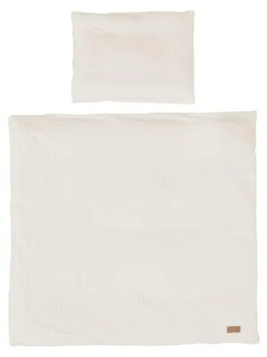 Immagine prodotto di Biancheria per culla a tema conchiglie, Oyster, 80 x 80 cm - Set di 2 pezzi per culla per bambini - Cotone - Oeko-Tex 100 - Bianco