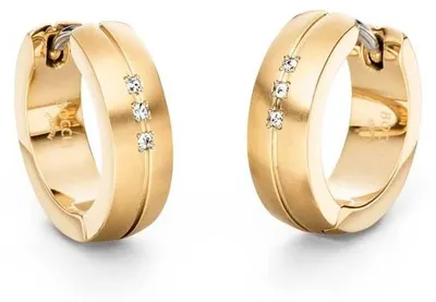 Produktbild von Boccia Damen Creolen 0539-19 Titan Gelbgold IP Brillant