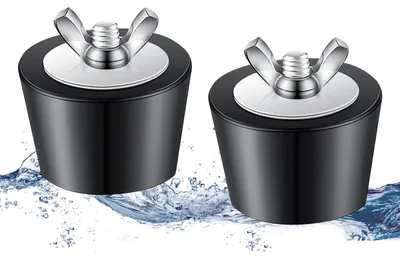 Immagine prodotto di Tappo invernale per piscina - Gomma - 32 mm - 38 mm - Dado ad alette in acciaio inox - 2 pezzi
