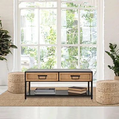 Immagine prodotto di Boquete - Mobile Porta tv, 95x38x38h cm Marrone Rovere, 2 Cassetti
