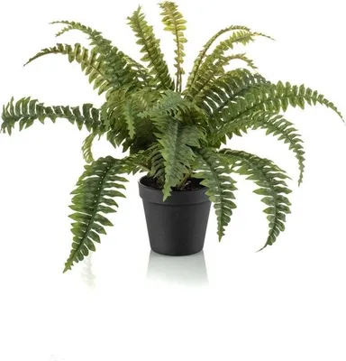 Produktbild von artplants.de Deko Schwertfarn ALSAWO im Dekotopf, grün, 45cm - Künstliche Farnpflanze