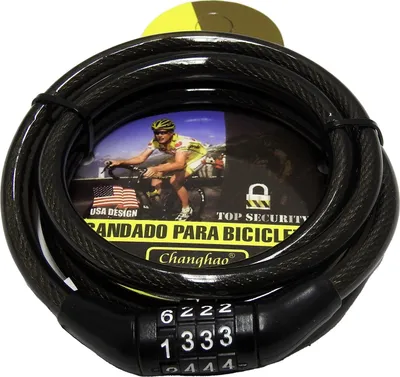 Immagine prodotto di Serratura per bicicletta CH-202, serratura a cavo da 550 mm/12 mm con codice a combinazione a 4 cifre serratura a combinazione per bicicletta