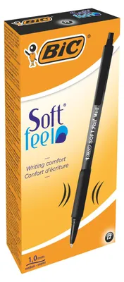 Produktbild von BIC 837397, Clip-on retractable pen, Schwarz, Schwarz, Kunststoff, Kunststoff, Metall