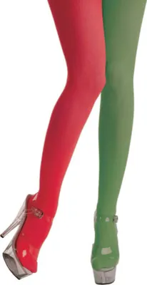 Produktbild von Damen Strumpfhose grün-rot
