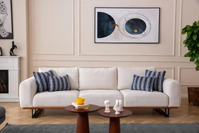 Produktbild von Designer 4 Sitzer Sofa Modern Möbel Weiße Farbe in Stil Wohnzimmer neu