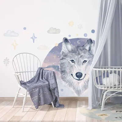 Obrázok produktu pre Nálepka na stenu Wolf