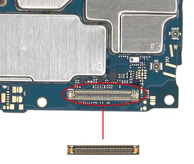 Obrázek produktu pro Clappio, 78pinový FPC konektor displeje k základní desce pro Samsung Galaxy A34 5G, zlatý