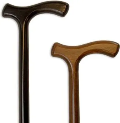 Produktbild von Gastrock Holz-Gehstock – Dunkelbraun – Buchenholz – Länge 94 cm – Fritz-Griff – 270 Gramm – Für Damen und Herren – Durchmesser des Gehstocks 18 mm