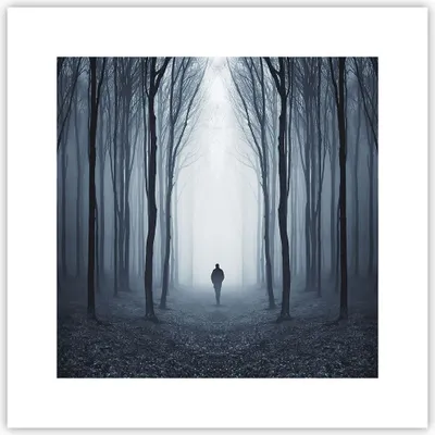 Produktbild von Poster - Poster ohne Rahmen - Charakter Wald Einsamkeit - 30x30 cm - Wand Bild - Wanddeko - Wandbilder - Kunstposter - Wandposter - Bilder - Kunstdruck - Wanddekoration - Wandbild - P2XAC30x30-4142