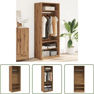 Immagine prodotto di The Living Store Armadio rovere Artisan 80x50x200 cm materiale legno