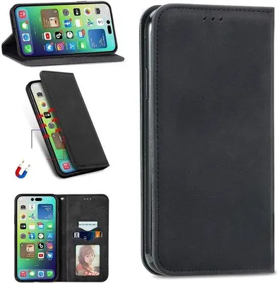 Zdjęcie produktu dla Etui na smartfon z podstawką – czarne, eleganckie, biznesowe
