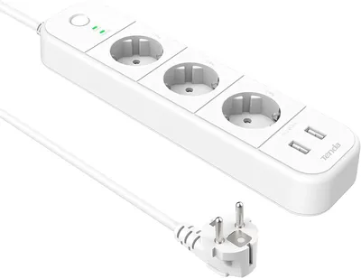 Produktbild von Tenda Intelligente WLAN-Steckdosenleiste, 3 indiv. gesteuerte Steckdosen & 2 USB