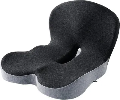 Produktbild von Sitzkissen für Bürostühle, Memory Foam Kissen mit Lendenstütze, extra großes Kissen für Rücken- & Ischiasschmerzen, für Schreibtisch, Auto, Rollstuhl.