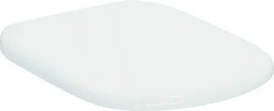A white toilet seat is shown from a slightly elevated angle against a white background.