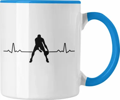 Produktbild von Trendation - Basketball Tasse Geschenk Basketballspieler Coach Trainer Geschenkidee Lustige Tasse Basketballer Jungs Jungen (Blau)