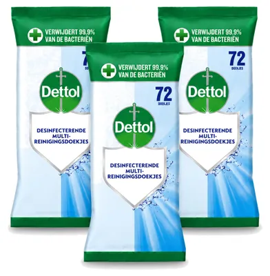 Produktbild von 3 x Dettol Reinigungstücher Cleanser ohne Bleichmittel - Vorteilspackung - 3 Stücke