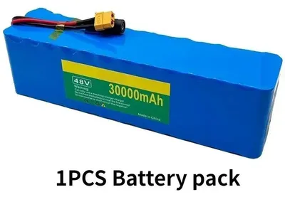 Produktbild von Lithium-Ionen Akkupack - 13S3P 48V 30Ah - XT60 + DC-Anschluss - Mit BMS - 23,8×6,6×6,0 cm - 1,6 kg