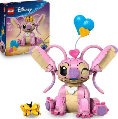 Produktbild von LEGO | Disney Angel - Lilo & Stitch Spielzeug - Spielset zum Bauen mit 3 Herzballons & 1 Schmetterling – Kreative Deko - Geschenk für Mädchen, Jungen ab 9 Jahre und erwachsene Fans – 43257