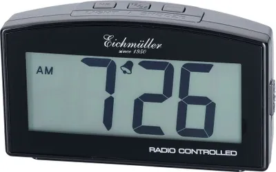 Produktbild von Funkwecker Wecker Alarm Digital mit Schlummer Funktion grau