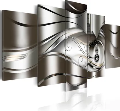 Image de Toiles 200 x 100 cm a-A-0103-b-n Toile intissé Toile 5 pièces Impression artistique moderne Tableaux muraux XXL Décoration murale Design Tableau mural ABSTRAIT