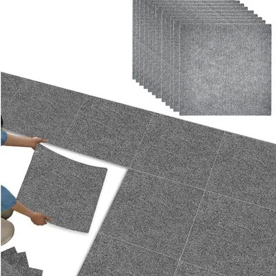 Immagine prodotto di Set di 20 piastrelle autoadesive per tappeto, dimensioni 30 x 30 cm, resistenti all'usura e lavabili