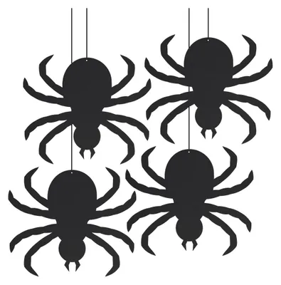 Produktbild von Halloween Dekorative Girlande Hängende Spinnen 4 Stück