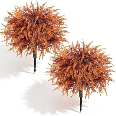 Künstliche Buchsbaumkugel 60 cm, Orange, 2 Stück