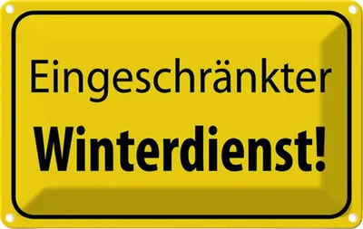 Obrázek produktu pro vianmo Kovová Nástěnná cedule 20x30 cm eingeschränkter Winterdienst