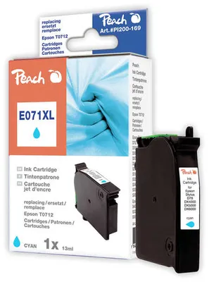 Obrázok produktu pre PEACH Epson Stylus E071, D78, cyan XL,T0712XL