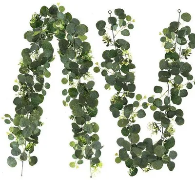 Image de Guirlande artificielle d'eucalyptus de 1,8 m pour la décoration de mariage
