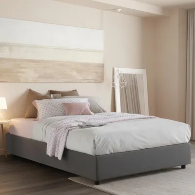Imagen del producto de Annibale - Cama Matrimonial, Gris, Desenfundable Hecho en Italia