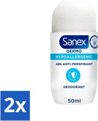 Immagine prodotto di Sanex Dermo - Deodorante Roller - Ipoallergenico - Antitraspirante 48h - 50 ml - Confezione risparmio - 2 pezzi