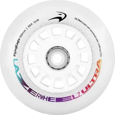 Obrázek produktu pro Flying Eagle Lazerwheelz Color Shifting Ultra kolečka na brusle, stříbrná, 110 mm/88A, stříbrná, 110 mm/88A