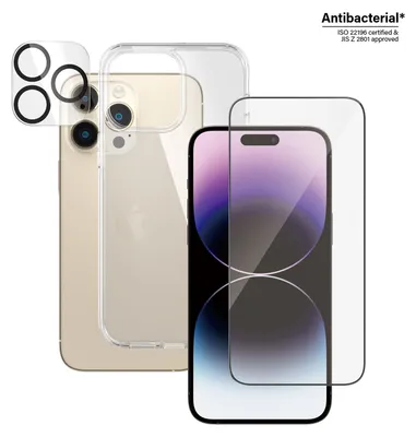Produktbild von PanzerGlass iPhone 14 Pro Max Set: Hülle/Glas/Kameralinse