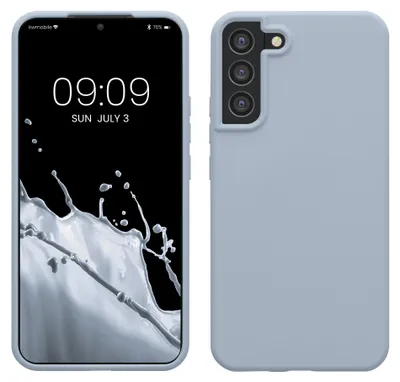 Produktbild von kwmobile Handyhülle für Samsung Galaxy S22 Plus Hülle - Case Silikon - Kabelloses Laden - Schutzhülle Cover in Hellblau matt