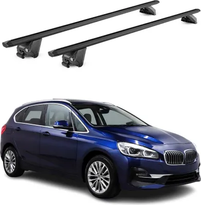 Image de Barres de toit transversales pour BMW Serie 2 Active Tourer F45 2014-21 Noir ABE