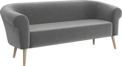 Produktbild von MEBLINI Mini Sofa 3-Sitzer für Wohnzimmer - Mini Lounge für drei Personen - Küchensofa - Sofa Klein - EMILIA - 3 - Hellgrau Samt