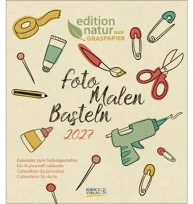 Produktbild von Foto-Malen-Basteln Bastelkalender Graspapier 2027
